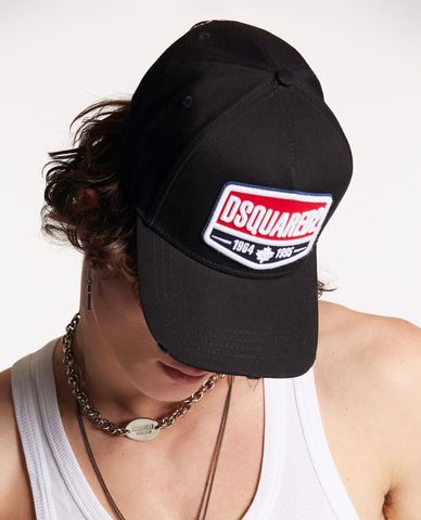 DSQUARED2 - Nón bóng chày nam thêu logo Dean & Dan Caten 