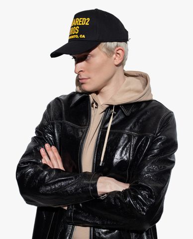  DSQUARED2 - Nón bóng chày nam in chữ thời trang 