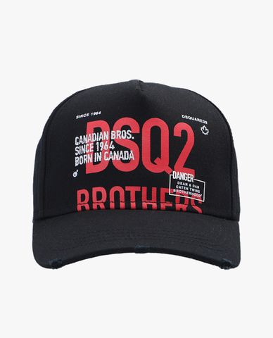  DSQUARED2 - Nón bóng chày nam phối chữ DSQ2 Brothers 