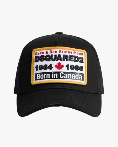  DSQUARED2 - Nón bóng chày nam thêu nổi Born In Canada 