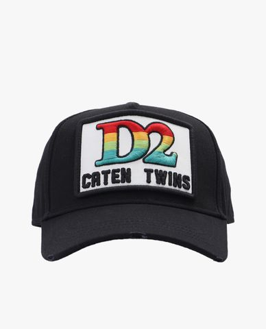  DSQUARED2 - Nón bóng chày nam rách vải cá tính D2 Caten Twins 
