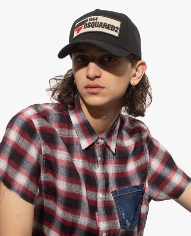  DSQUARED2 - Nón lưỡi trai thêu logo nổi thời trang 