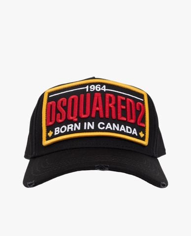  DSQUARED2 - Nón bóng chày nam rách vải thêu logo hiện đại 