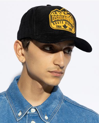  DSQUARED2 - Nón bóng chày nam thêu logo Canadian Patch 