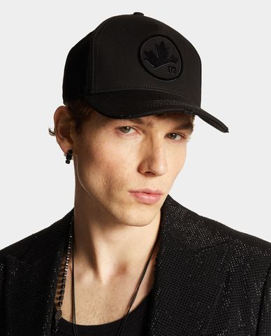  DSQUARED2 - Nón bóng chày unisex thêu nổi D2 Leaf 