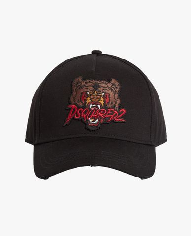 DSQUARED2 - Nón bóng chày unisex thêu nổi cá tính Horror 