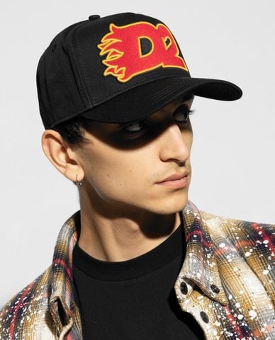  DSQUARED2 - Nón bóng chày nam thêu logo hiện đại 