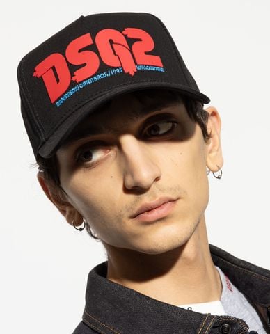  DSQUARED2 - Nón bóng chày nam phối logo thời trang 