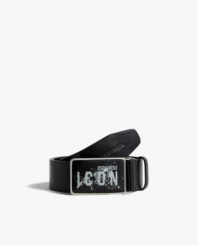  DSQUARED2 - Thắt lưng nam bản vừa Icon Splash Plaque 