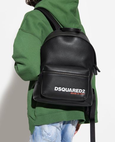  DSQUARED2 - Balo nam chữ nhật phối zip Bob 