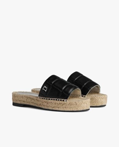  DSQUARED2 - Dép nữ quai ngang phối logo Espadrilles 