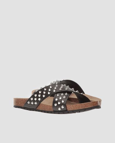  DSQUARED2 - Dép nữ quai chéo phối đinh tán 