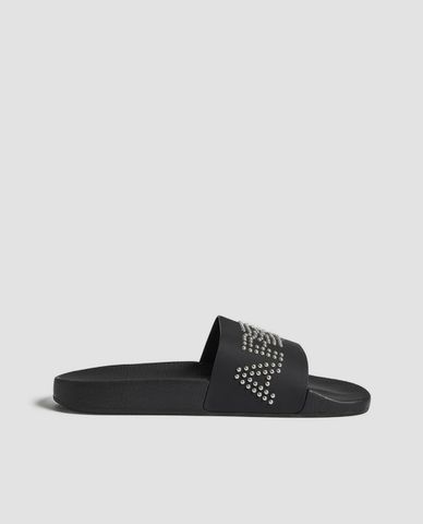  DSQUARED2 - Dép nam quai ngang Studded Logo Slides 