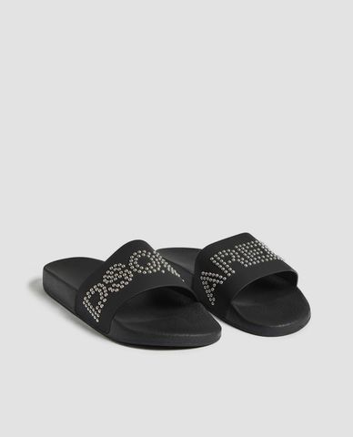  DSQUARED2 - Dép nam quai ngang Studded Logo Slides 