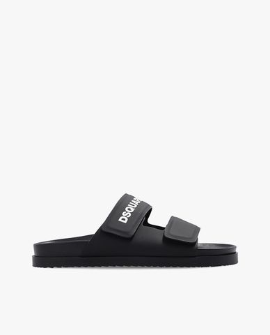  DSQUARED2 - Dép nam quai ngang khóa dán thời trang 