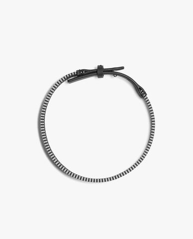  DSQUARED2 - Vòng cổ unisex choker da phong cách rock Zip Up 
