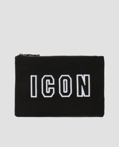 DSQUARED2 - Clutch nam cầm tay chữ in Icon 