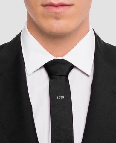  DSQUARED2 - Cà vạt tơ lụa Dsquared2 Black 