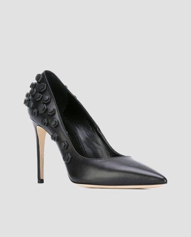  DSQUARED2 - Giày cao gót mũi nhọn đính nút lục giác Babe Wire 