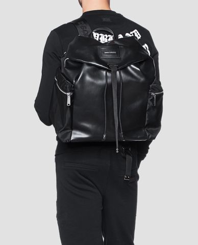  DSQUARED2 - Balo nam dây rút Military Leather 