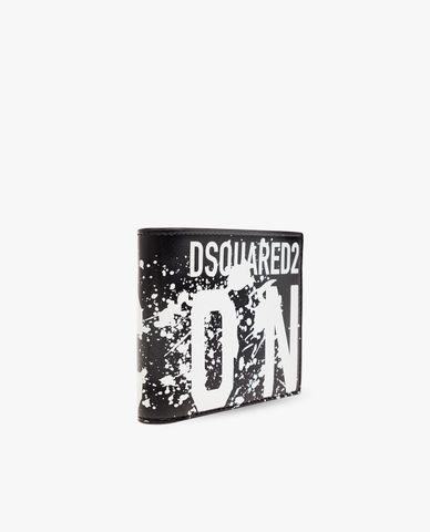  DSQUARED2 - Ví ngắn nam phom chữ nhật phối logo Icon 