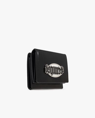  DSQUARED2 - Ví nữ dáng ngắn phom chữ nhật Logo Plaque 