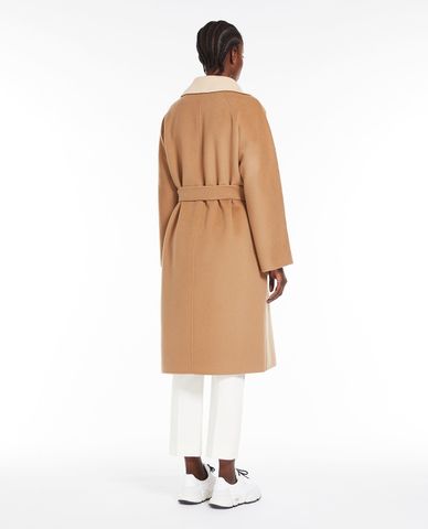  WEEKEND MAX MARA - Áo khoác măng tô nữ dáng dài phối thắt lưng Rail 