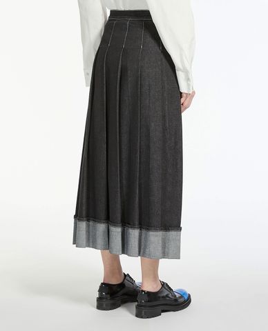  WEEKEND MAX MARA - Chân váy xếp li denim nữ Esposto 