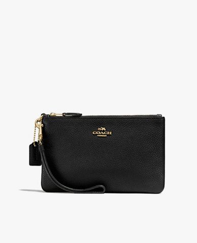  COACH - Clutch nữ khóa kéo kim loại 