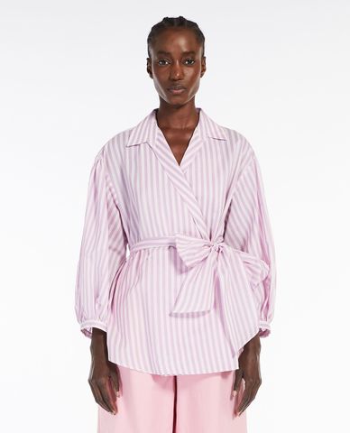  WEEKEND MAX MARA - Áo sơ mi nữ tay phồng Silver 