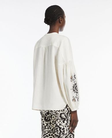  WEEKEND MAX MARA - Áo sơ mi nữ cổ tròn tay dài Ilex 