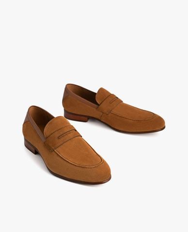  PEDRO - Giày tây nam mũi nhọn Textured Leather Penny 