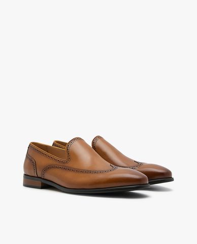  PEDRO - Giày tây nam mũi nhọn Steve Leather Brogue Loafers 