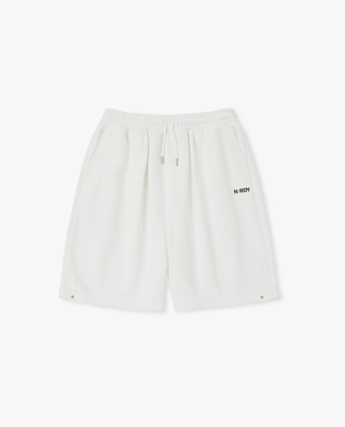 NERDY - Quần shorts unisex ống rộng lưng thun Bermuda