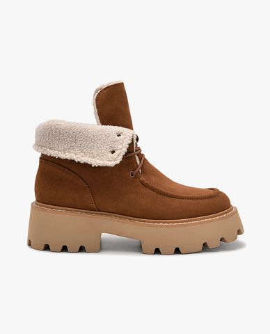  PEDRO - Giày boots nữ đế cao mũi tròn Edita Ankle 