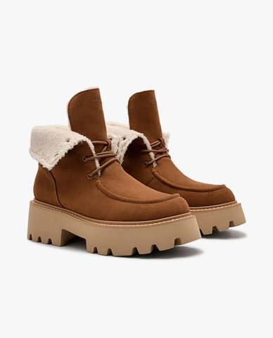  PEDRO - Giày boots nữ đế cao mũi tròn Edita Ankle 