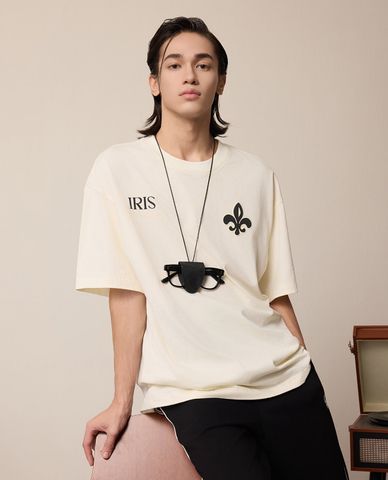  PALLADIUM - Áo thun nam cổ tròn tay ngắn in hình 