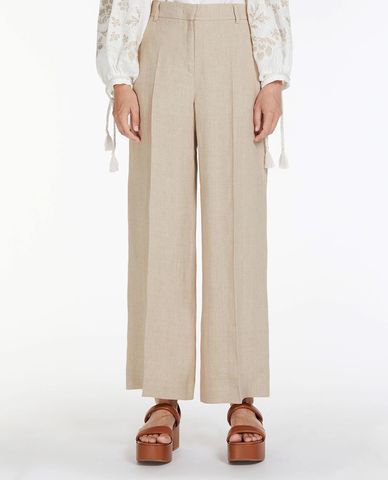  WEEKEND MAX MARA - Quần nữ ống rộng xếp li Malizia 