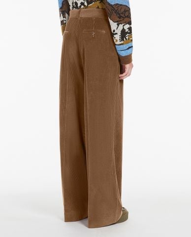  WEEKEND MAX MARA - Quần nữ ống rộng cạp cao nhung tăm Tania 