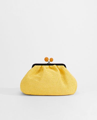  WEEKEND MAX MARA - Ví nữ cầm tay thời trang Raffia Pasticcino 