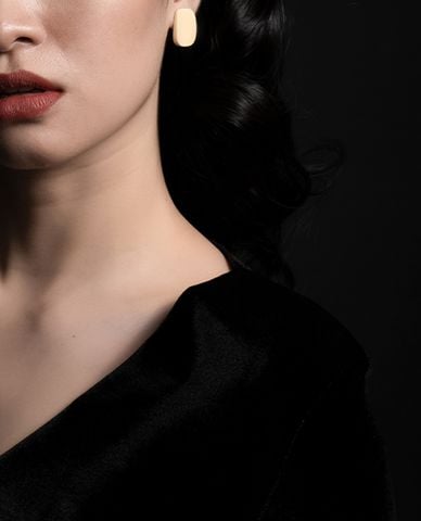  CECI - Khuyên tai nữ chữ nhật thời trang 