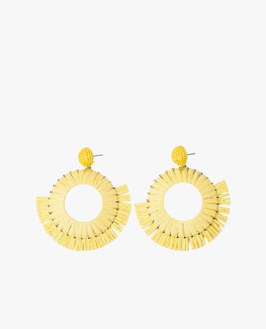  CECI - Khuyên tai nữ khoen tròn tua rua cá tính 