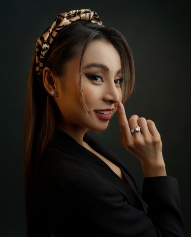  CECI - Băng đô cài tóc nữ bọc da thời trang 