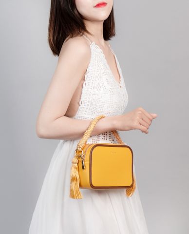  PEDRO - Túi đeo vai hình hộp dây tua rua Rope Tassel 