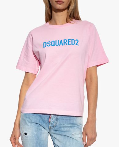  DSQUARED2 - Áo thun nữ cổ tròn tay ngắn Technicolour Easy 