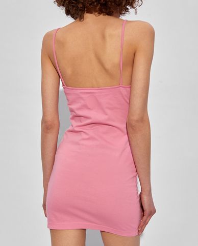  DSQUARED2 - Đầm hai dây mini cổ tròn phối logo nổi bật 