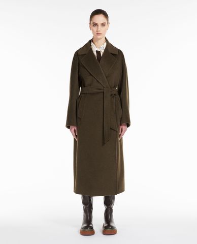  WEEKEND MAX MARA - Áo khoác măng tô dáng dài phối thắt lưng Tempera 