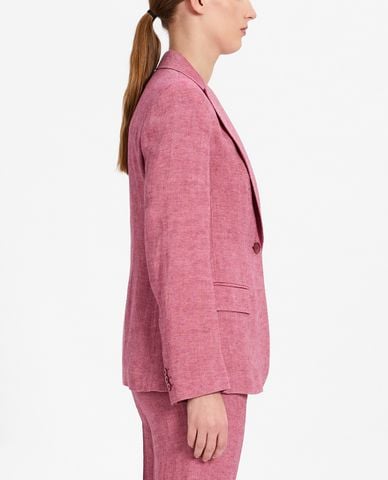  WEEKEND MAX MARA - Áo blazer nữ một nút cài thanh lịch Linen 