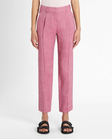  WEEKEND MAX MARA - Quần nữ ống đứng nhấn li Manna Linen 