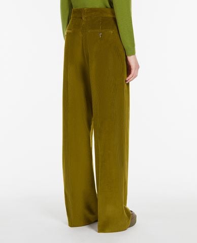  WEEKEND MAX MARA - Quần nữ ống rộng cạp cao nhung tăm Tania 